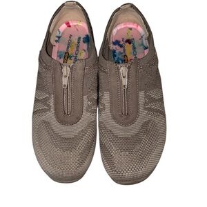 Skechers Taupe Zipper Sneakers
